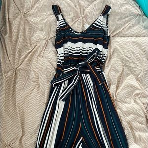 Colored Striped Women’s Pants Romper